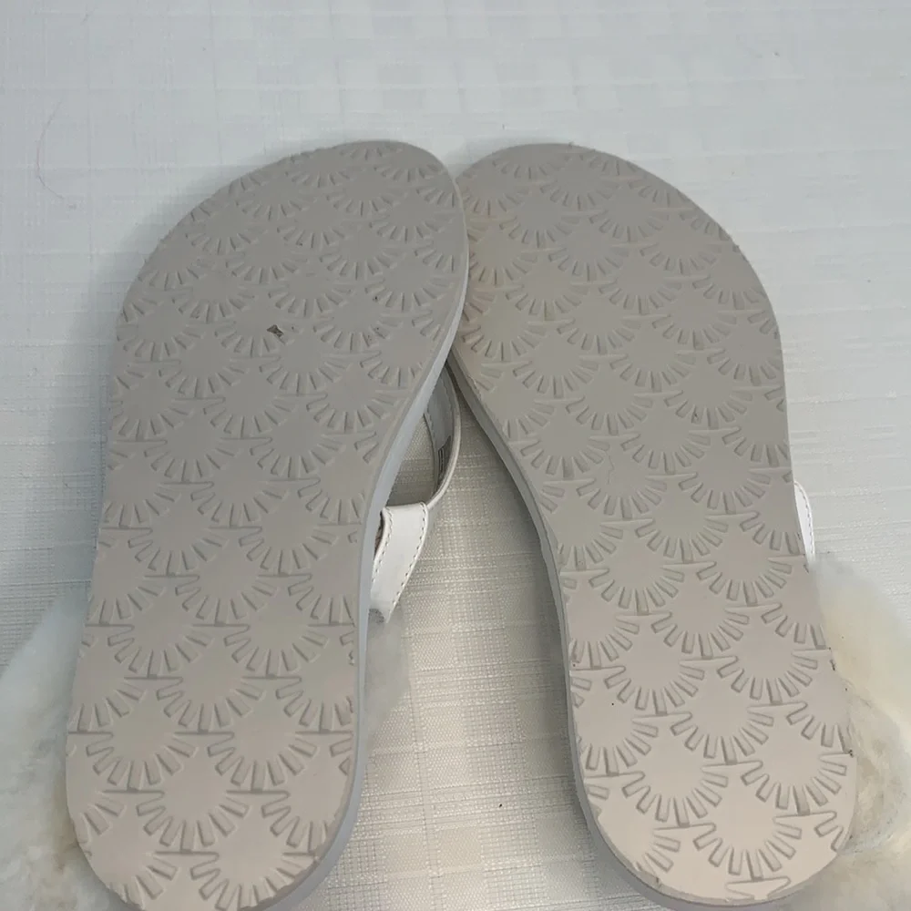 UGG LaaLaa Flat Sandal in white